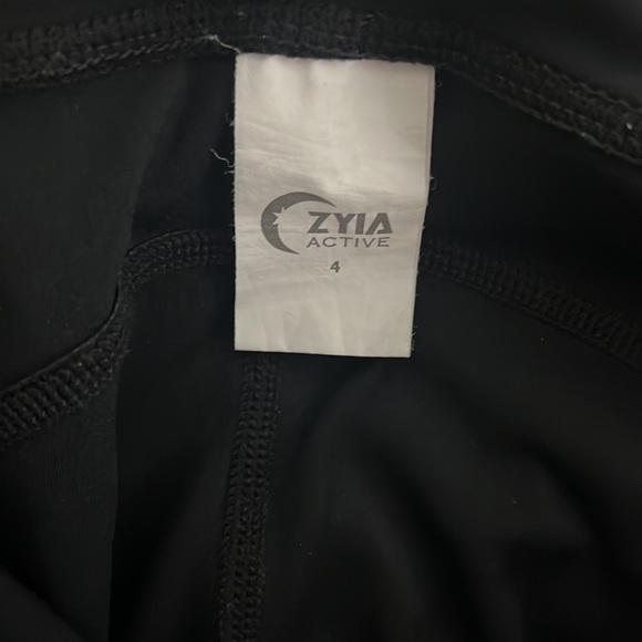 Zyia Active Black Neon Tape Luxe Hi-Rise 7/8, 24”, size 4 - Picture 4 of 4